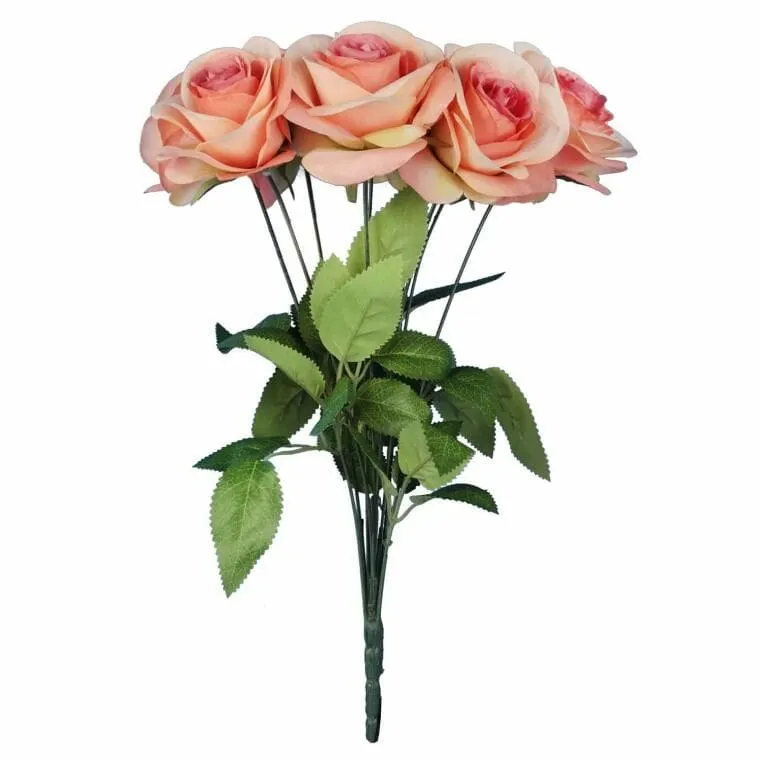 Bukiet 9 Róż 44 cm Kolor Łososiowy