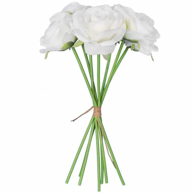Bukiet 7 Róż 37 cm Kolor - Biały