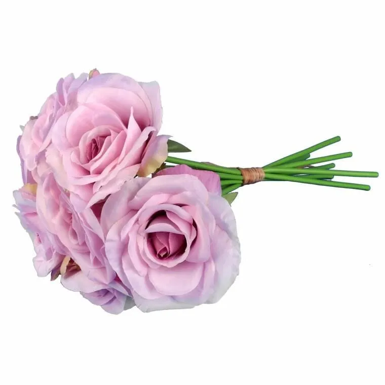 Bukiet 7 Róż 37 cm Kolor Jasny Fiolet