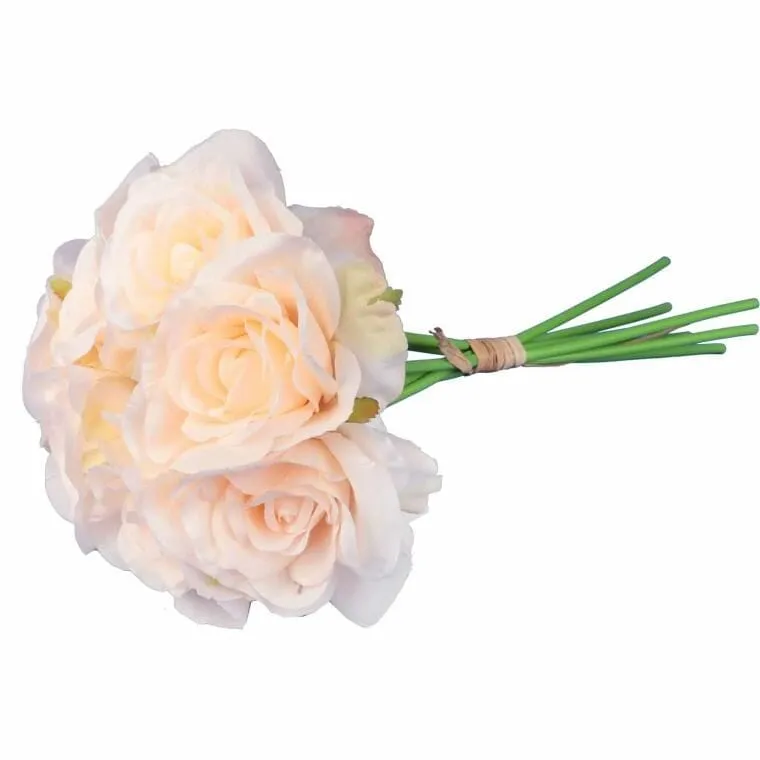 Bukiet 7 Róż 37 cm Kolor - Kremowy