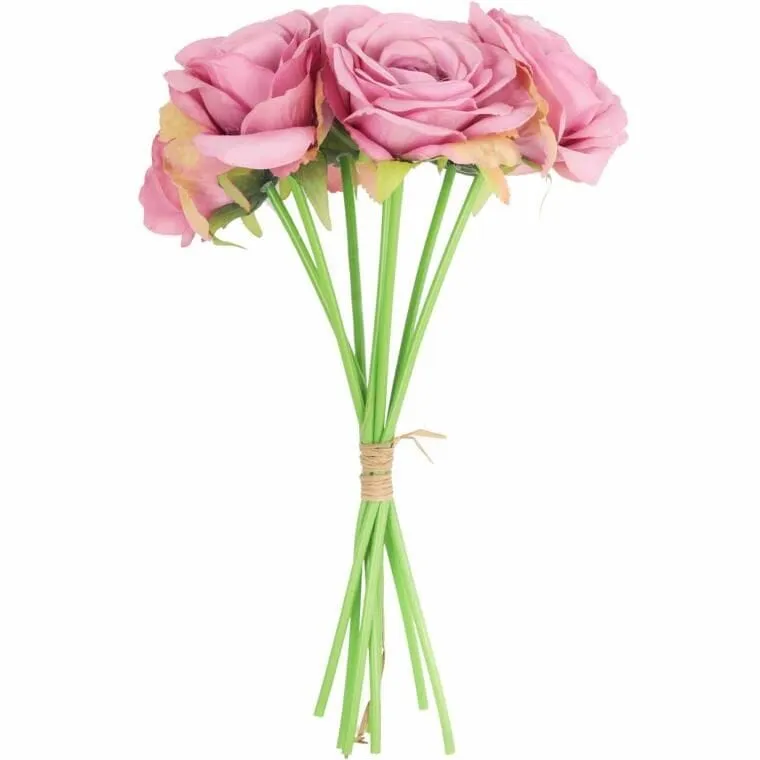 Bukiet 7 Róż 37 cm Kolor - Różowy