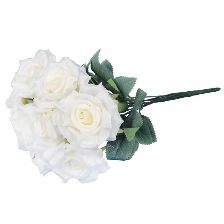 Bukiet 9 Róż 48 cm Kolor - Biały