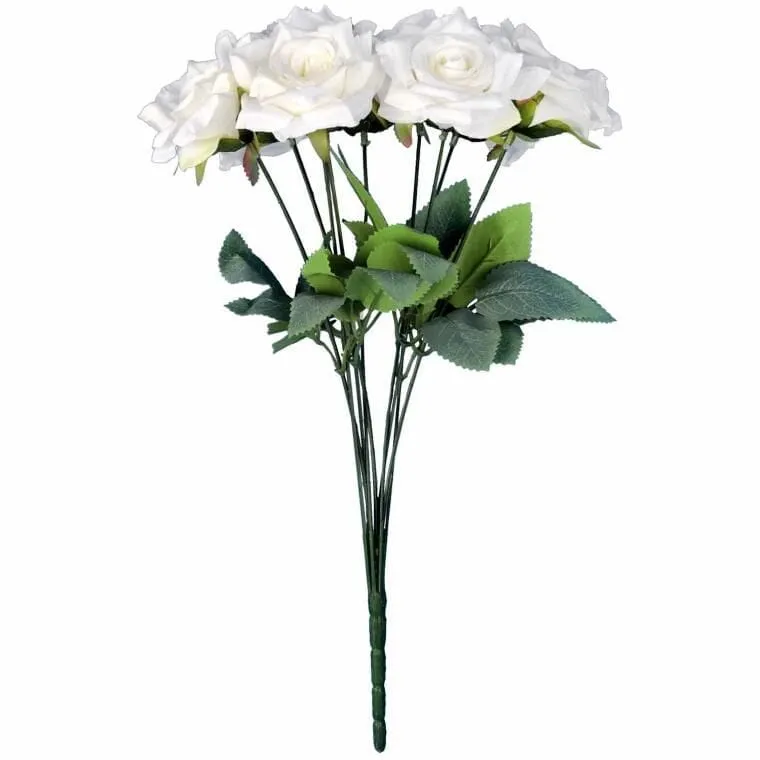 Bukiet 9 Róż 48 cm Kolor - Biały