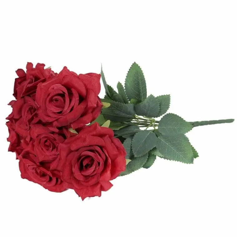 Bukiet 9 Róż 48 cm Kolor - Czerwony