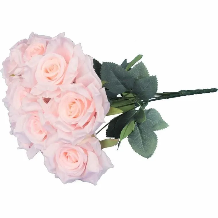 Bukiet 9 Róż 48 cm Kolor Jasny Róż