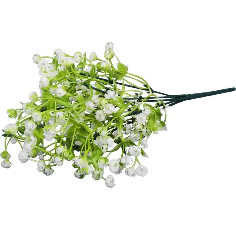 Bukiet 5 Gałązek Gipsówki 32 cm Kolor - Biały