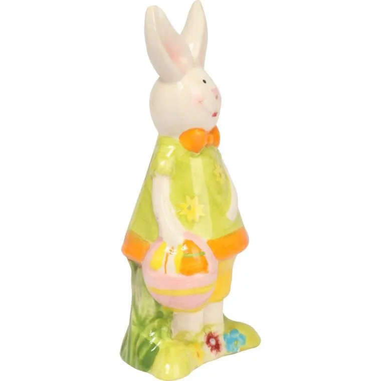 Zając Ceramiczny Figurka - Żółta