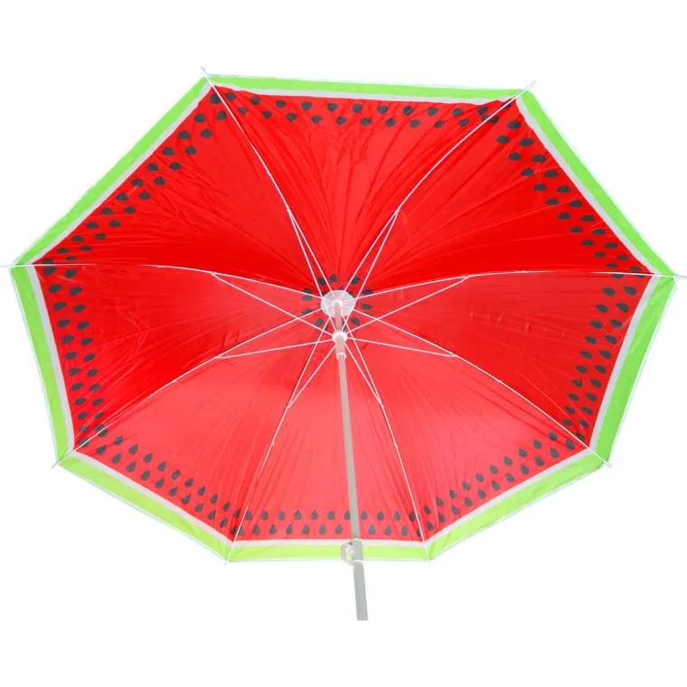 Rozkładany Parasol Plażowy Arbuza 180 cm Z Regulowaną Wysokością