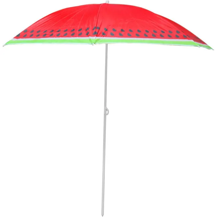 Rozkładany Parasol Plażowy Arbuza 180 cm Z Regulowaną Wysokością