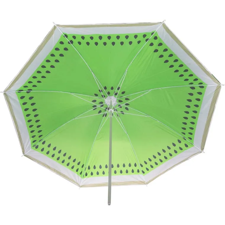 Rozkładany Parasol Plażowy/Ogrodowy 180 cm Z Motywem Kiwi I Regulacją Wysokości