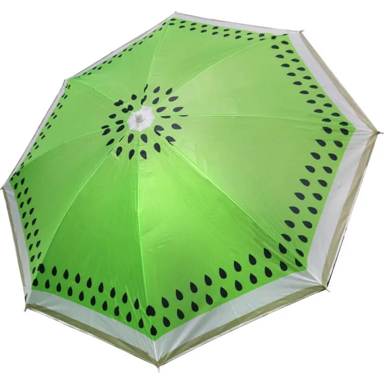 Rozkładany Parasol Plażowy/Ogrodowy 180 cm Z Motywem Kiwi I Regulacją Wysokości