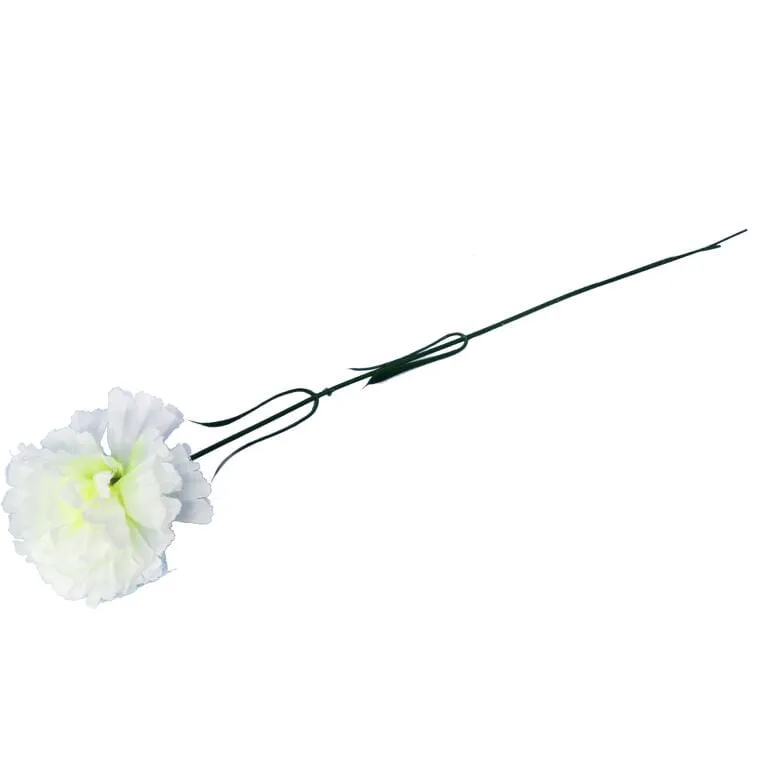 Goździk Pojedynka W Kolorze Białym 46 cm