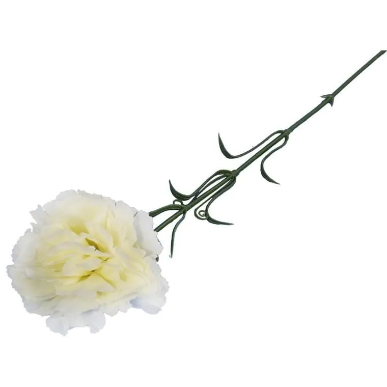 Goździk Pojedynka W Kolorze Białym 54 cm