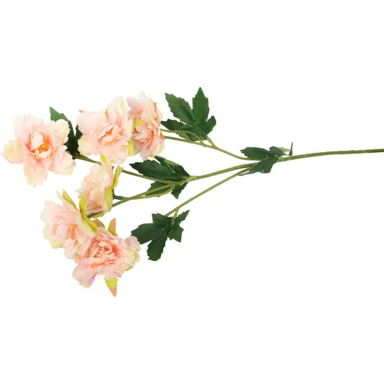 Gałązka Sztucznych Mini Piwonii W Kolorze Łososiowym - 60 cm