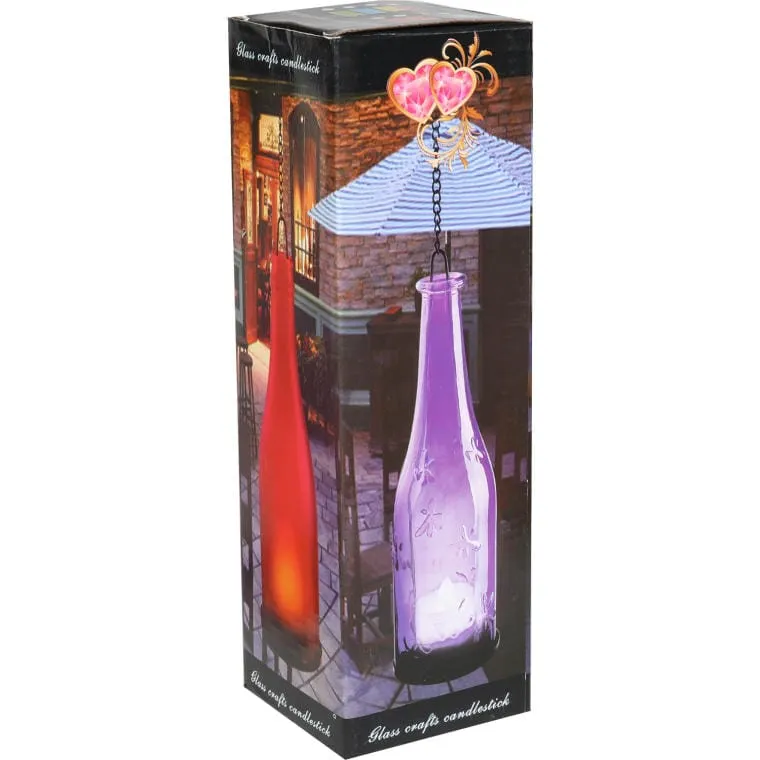 Wiszący Lampion Na Świeczki T-Light Z Unikatowym Designem - Fioletowy