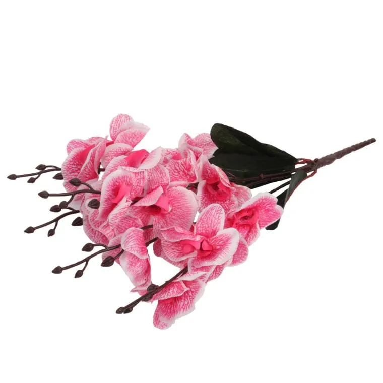 Storczyki Sztuczne - Bukiet 5 Jasnoróżowych Kwiatów, 38 cm