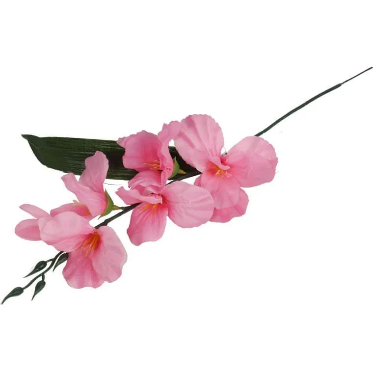 Sztuczny Kwiat Gladiola W Jasnoróżowym Kolorze, 54 cm