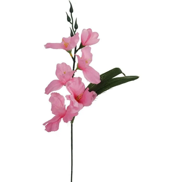 Sztuczny Kwiat Gladiola W Jasnoróżowym Kolorze, 54 cm