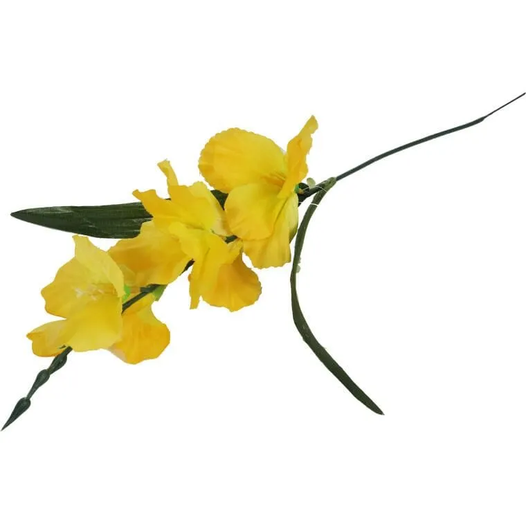 Sztuczny Kwiat Gladiola W Kolorze Żółtym, 54 cm