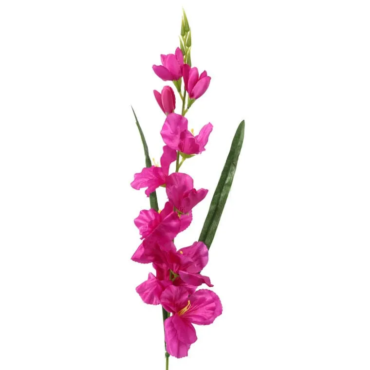 Sztuczna Gałązka Kwiatu Gladioli W Kolorze Fioletowym, 70 cm