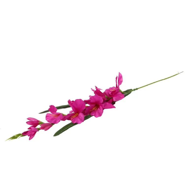 Sztuczna Gałązka Kwiatu Gladioli W Kolorze Fioletowym, 70 cm