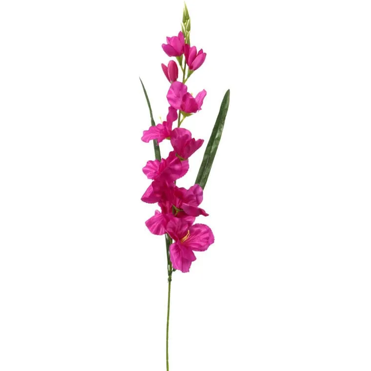 Sztuczna Gałązka Kwiatu Gladioli W Kolorze Fioletowym, 70 cm