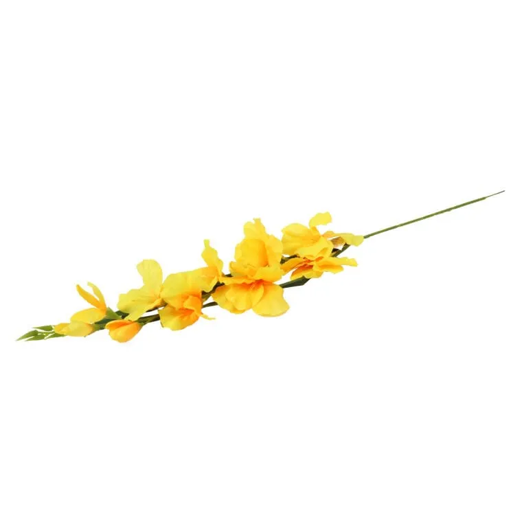 Sztuczny Kwiat Gladioli W Kolorze Żółtym O Długości 70 cm