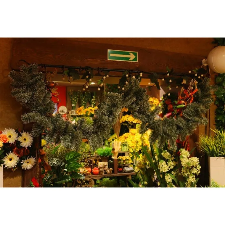 Girlanda Świerkowa Biało Zielona GLM10 270 cm