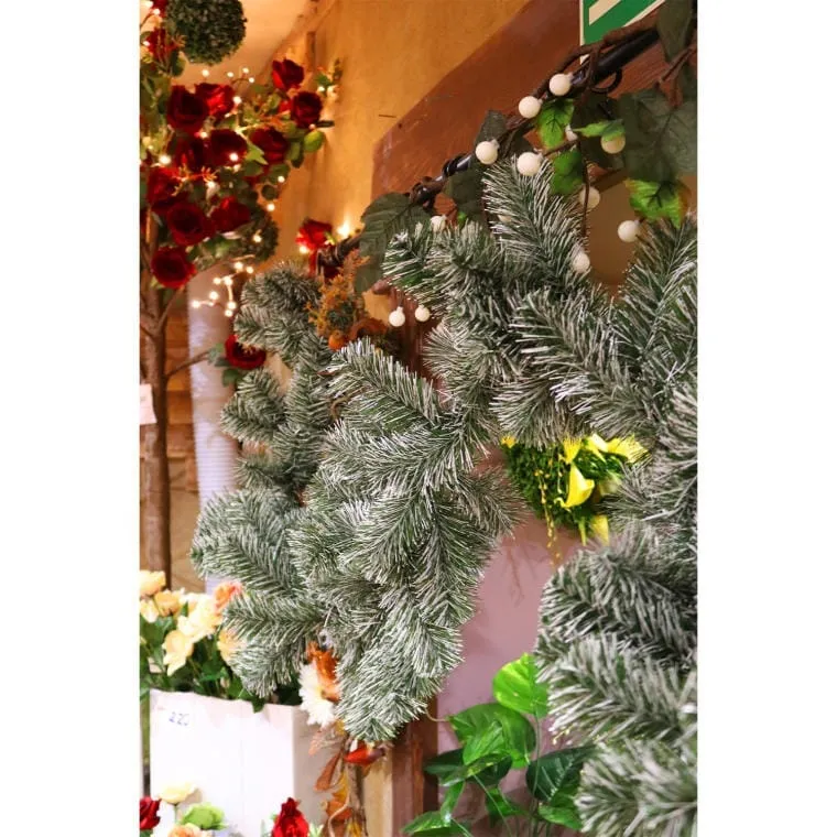 Girlanda Świerkowa Biało Zielona GLM10 270 cm