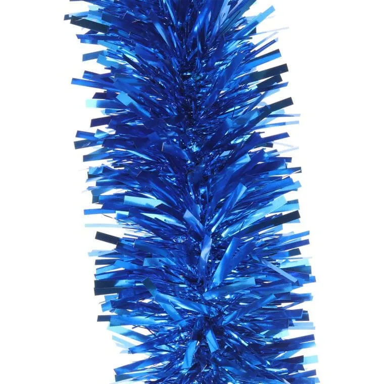Łańcuch Choinkowy Z Folii Metalizowanej, 7cm X 2m - Niebieski
