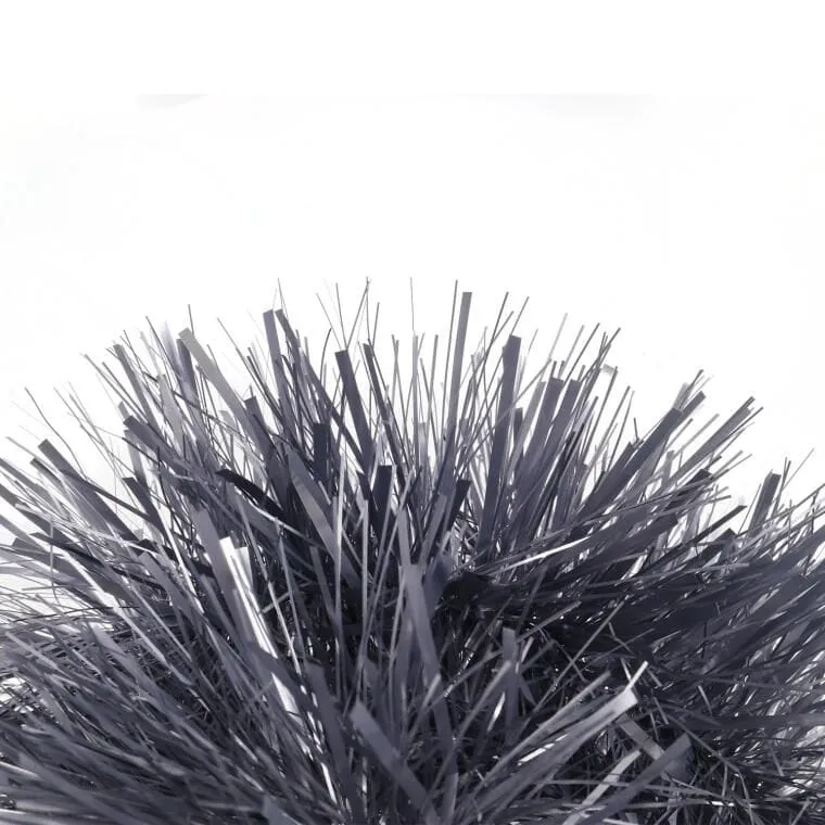 Luksusowy Łańcuch Choinkowy, 7cm X 200cm, Z Metalizowanej Folii - Szary
