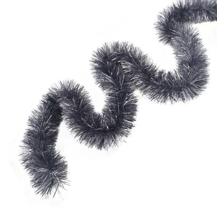 Luksusowy Łańcuch Choinkowy, 7cm X 200cm, Z Metalizowanej Folii - Szary
