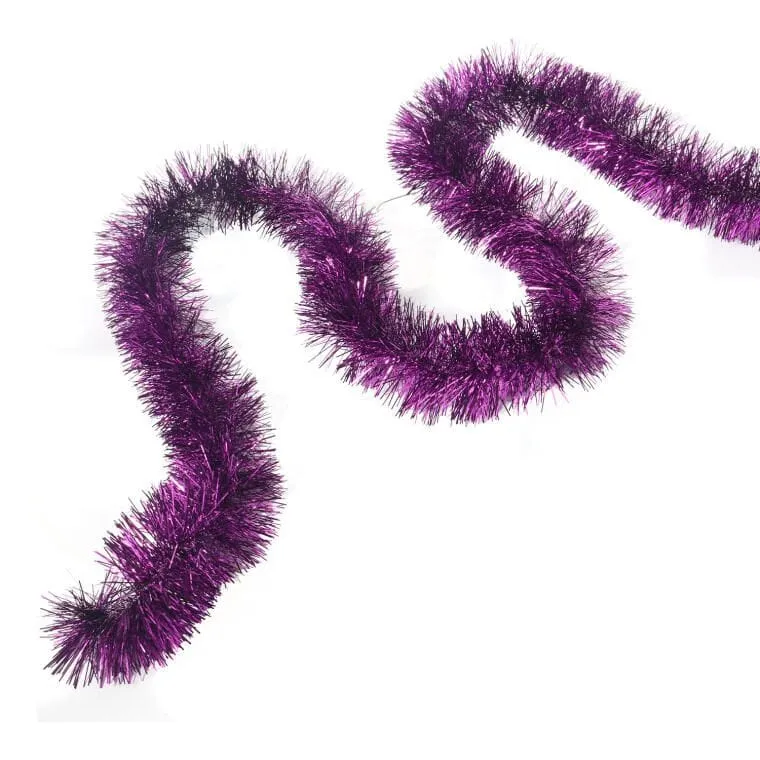 Łańcuch Choinkowy Z Metalizowanej Folii, 7 cm X 2 m - Fioletowy