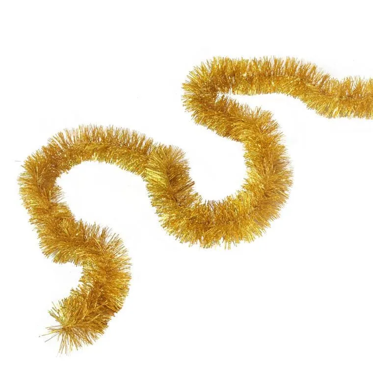 Złoty Łańcuch Choinkowy Fluorescencyjny Fi 7 cm, 2 m - PIŁA POLSKA