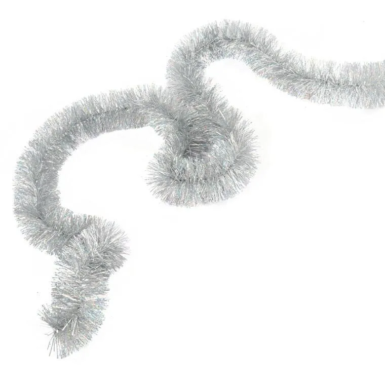 Łańcuch Choinkowy Fluorescencyjny Fi 7 cm 2m PIŁA POLSKA - Srebrny
