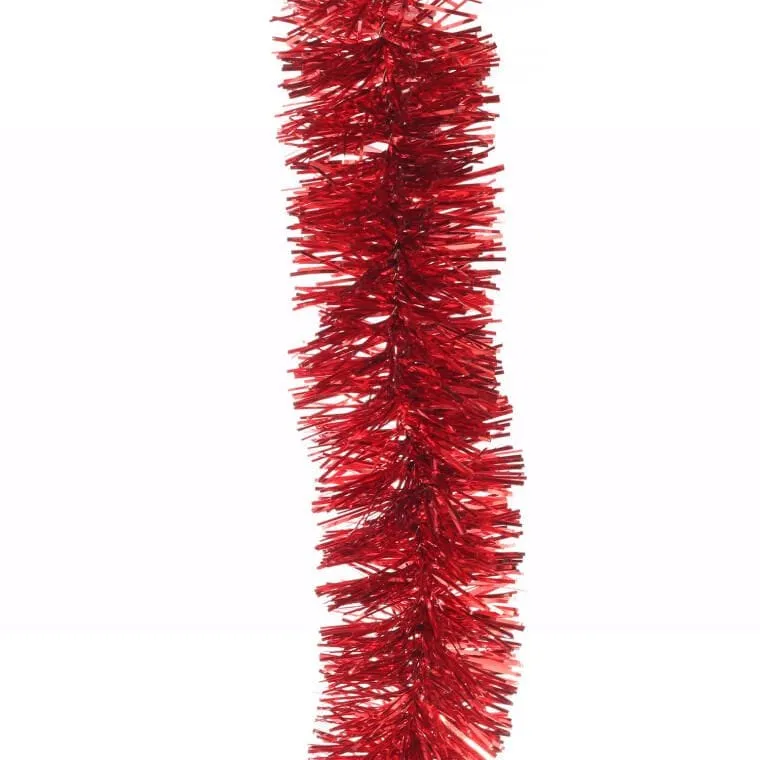 Czerwony Metalizowany Łańcuch Choinkowy - Fi 3 cm X 2 m - Produkt Polski