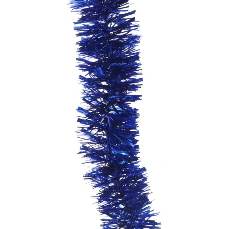 Niebieski Łańcuch Choinkowy Z Folii Metalizowanej - 3 cm X 2 m, Produkt Polski
