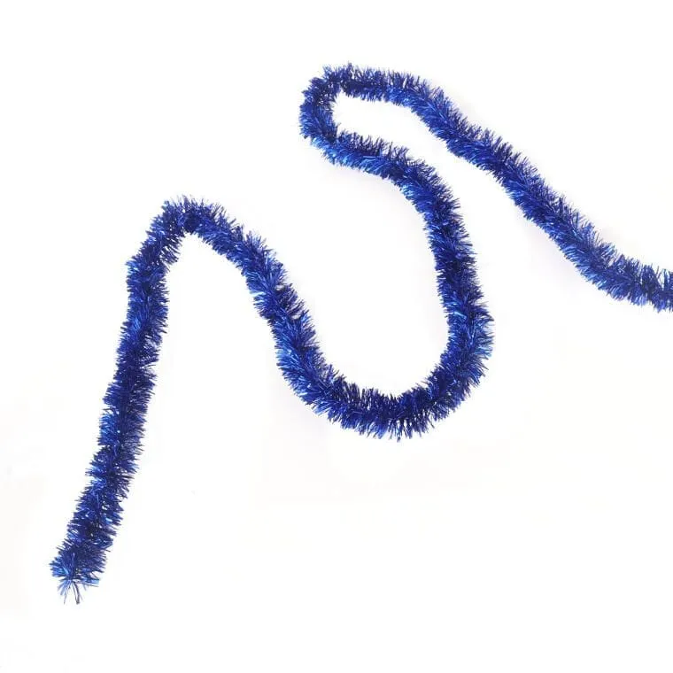 Niebieski Łańcuch Choinkowy Z Folii Metalizowanej - 3 cm X 2 m, Produkt Polski