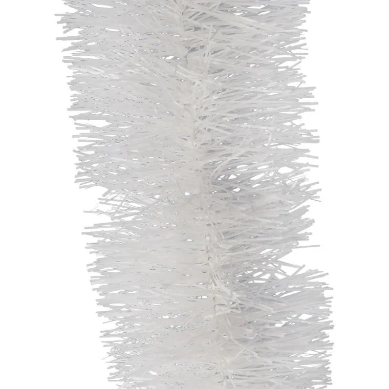 Biały Łańcuch Choinkowy Z Folii Metalizowanej Fi 10 cm X 3 m - Produkt Polski