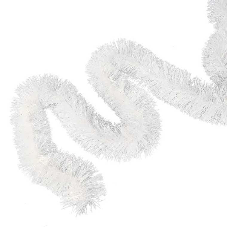 Biały Łańcuch Choinkowy Z Folii Metalizowanej Fi 10 cm X 3 m - Produkt Polski