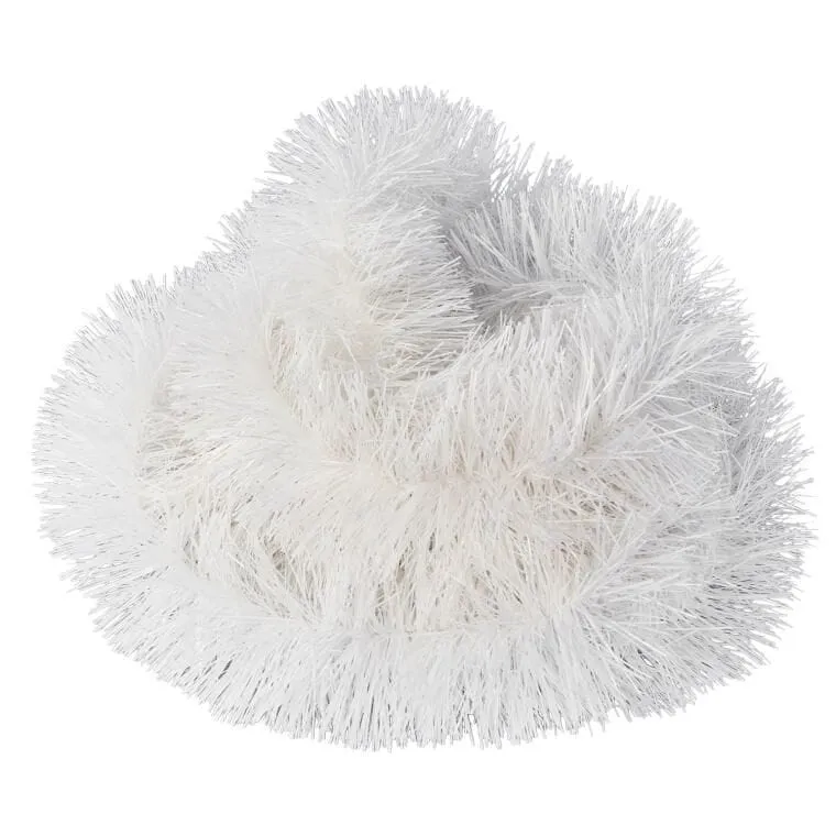 Biały Łańcuch Choinkowy Z Folii Metalizowanej Fi 10 cm X 3 m - Produkt Polski
