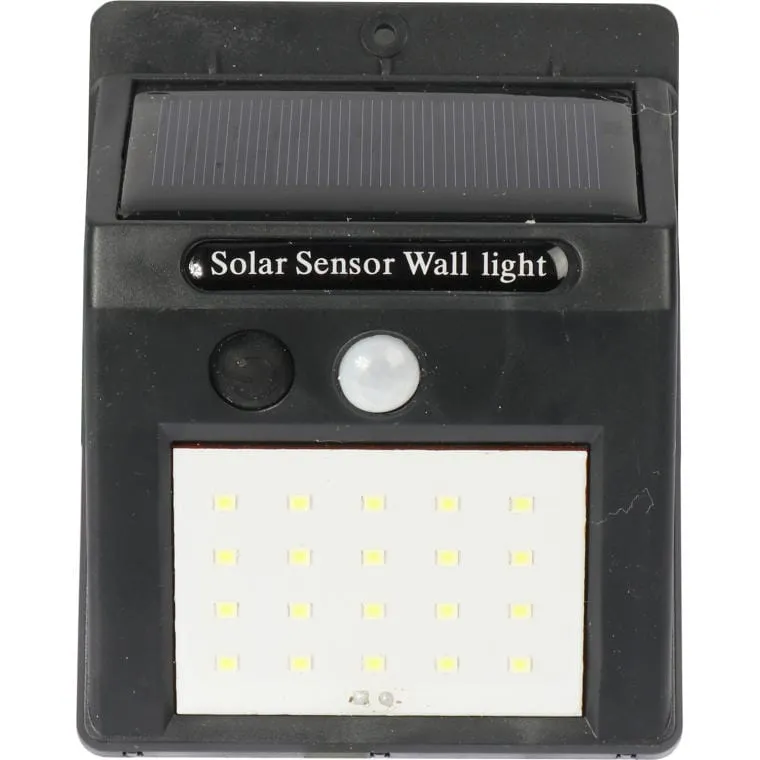 Lampa Solarna LED Z Czujnikiem Ruchu I Zmierzchu, Zasilana Energia Słoneczną, Montażowy Panel Światła Zewnętrznego Białego Zimnego