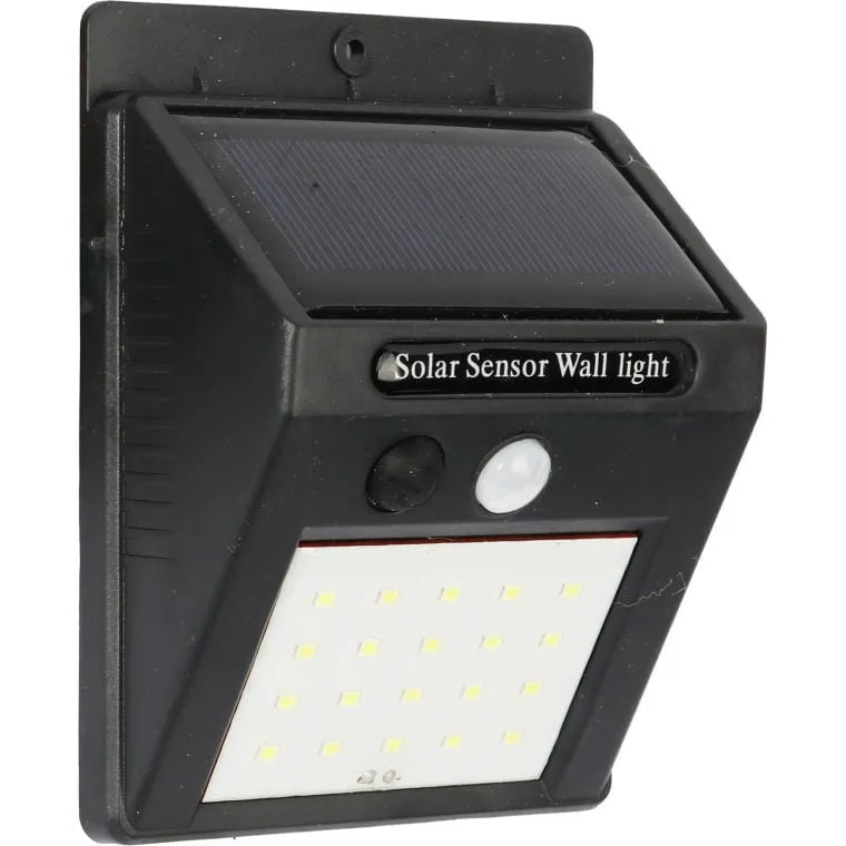 Lampa Solarna LED Z Czujnikiem Ruchu I Zmierzchu, Zasilana Energia Słoneczną, Montażowy Panel Światła Zewnętrznego Białego Zimnego