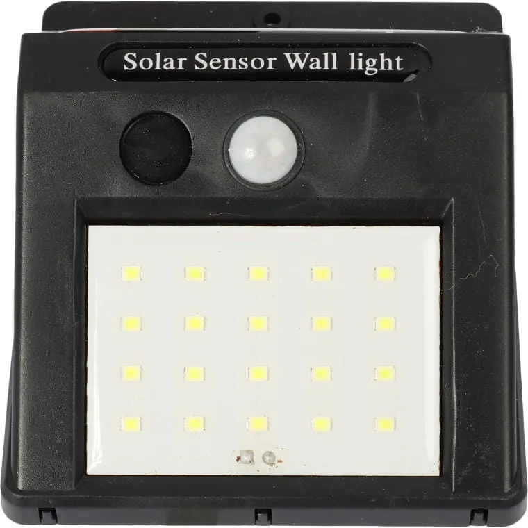 Lampa Solarna LED Z Czujnikiem Ruchu I Zmierzchu, Zasilana Energia Słoneczną, Montażowy Panel Światła Zewnętrznego Białego Zimnego