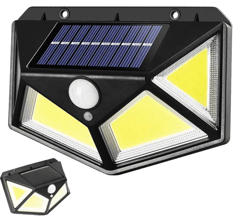 Energooszczędna Lampa Solarna 2000 Lumen Z Czujnikiem Ruchu I Zmierzchu, Akumulator 1200mAh