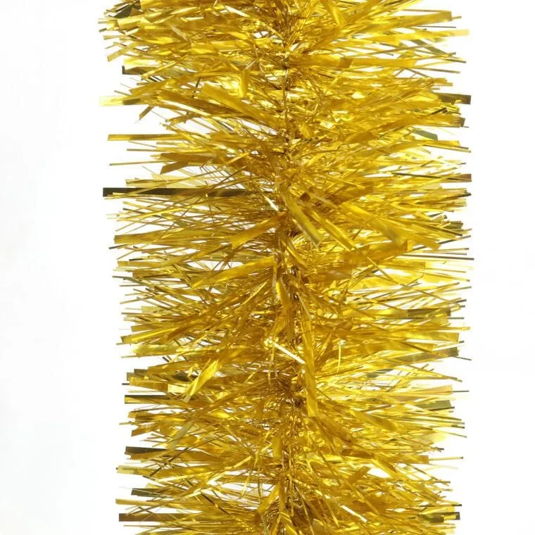 Łańcuch Choinkowy, Folia Metalizowana, Gęsta Struktura, 10cm X 3m - Złoty