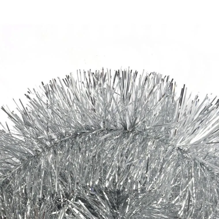 Łańcuch Choinkowy Gęsty 10cm X 3m - Srebrny