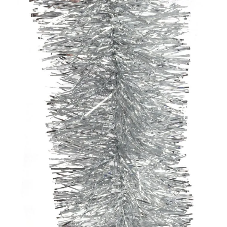 Łańcuch Choinkowy Gęsty 10cm X 3m - Srebrny