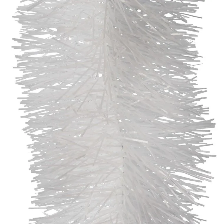 Gęsty Łańcuch Choinkowy Z Białej Metalizowanej Folii 10cm X 300cm