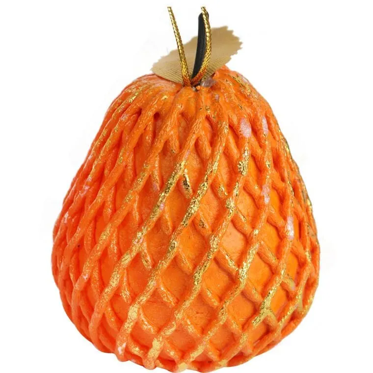 Ozdoba Bożonarodzeniowa W Kształcie Gruszki 8 cm - Pomarańczowa